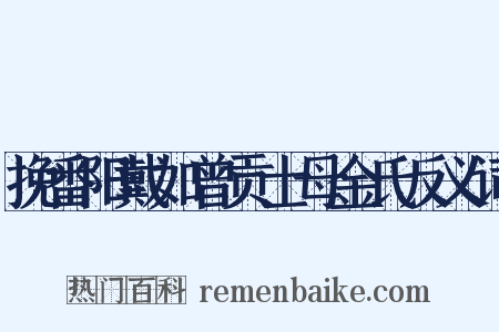 挽番阳戴如曾贡士母金氏反义词是什么意思的图片